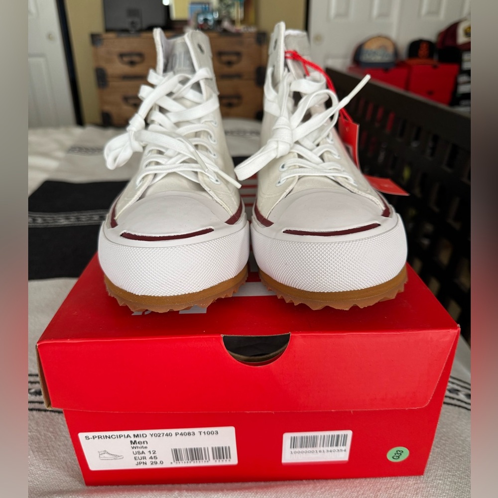Diesel Men's White Hightop Sneakers size 12